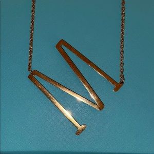 Initial “M” necklace